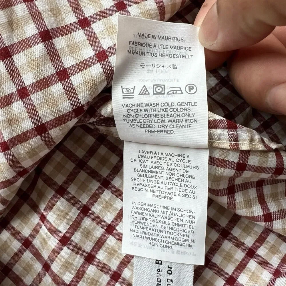 J. Crew‎ Ludlow 120’s 2 Ply Men’s Button Up Plaid Shirt Size Medium Cotton
